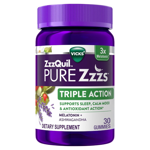 Vicks Melatonin Gummies, Melatonin 6mg, with Ashwagandha Same-Day