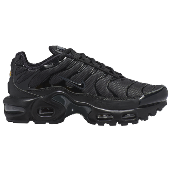 Nike Boys' Air Max Plus Grade School Running Shoes, Size 6 - Black/Black/Black