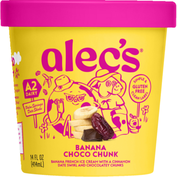 Alec's Ice Cream Banana Choco Chunk French Ice Cream