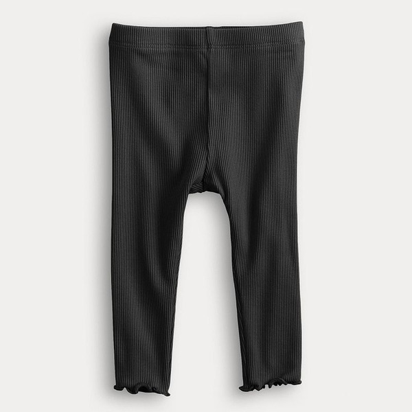 Jumping Beans Baby Girl Jumping Beans® Ribbed Legging, Girl's, Size: 12 Months, Black Luxe