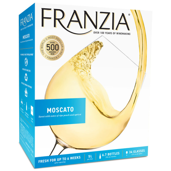 Franzia Vintner Select Moscato White Wine Box Same-Day Delivery or
