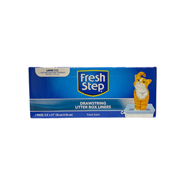 Fresh Step Litter Box Liners, Drawstring, Fresh Scent, Large Size, 7 Pack