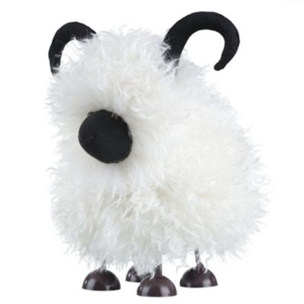 Red Shed Tabletop Fluffy Mountain Goat Figurine, 11 in.