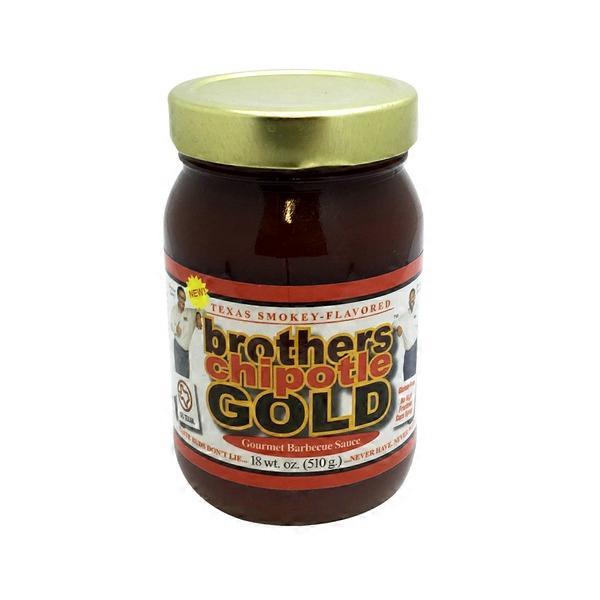 Brothers Chipotle Gold Gourmet Barbecue Sauce, Texas Smokey (18 oz