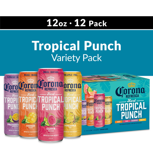 Corona Refresca Hard Tropical Punch Variety Pack Cans Same-Day