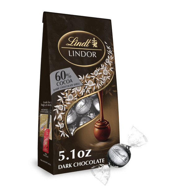 Lindt Lindor 60% Extra Dark Chocolate Candy Truffles Same-Day
