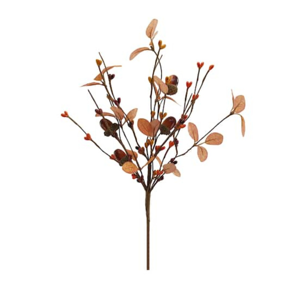 Ashland Orange & Red Acorn Leaves Pick