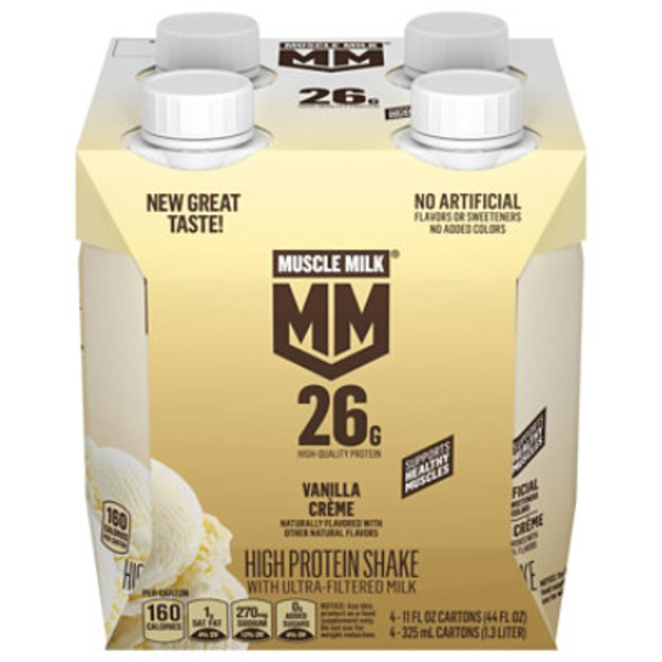 MUSCLE MILK Ultra-Filtered Milk Vanilla Creme High Protein Shake Multipack