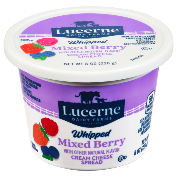 Lucerne Cream Cheese Spread, Mixed Berry, Whipped