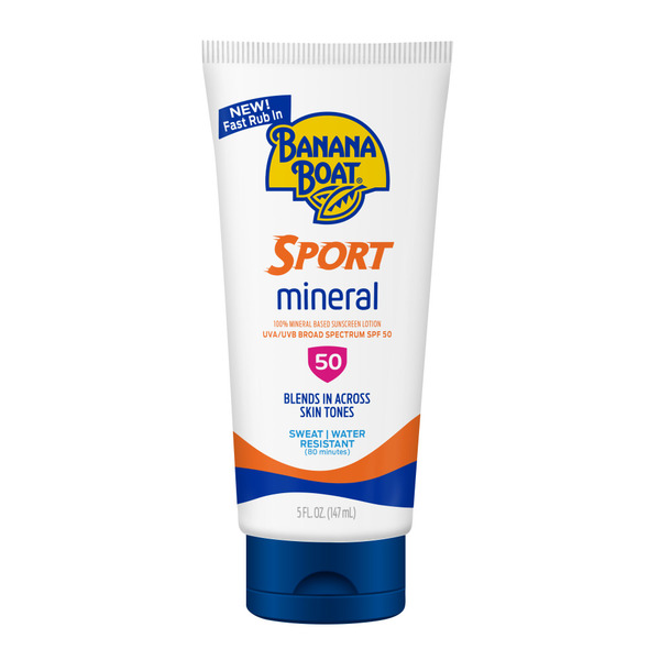 Banana Boat 100% Mineral Sunscreen Lotion, SPF 50 - 1 oz