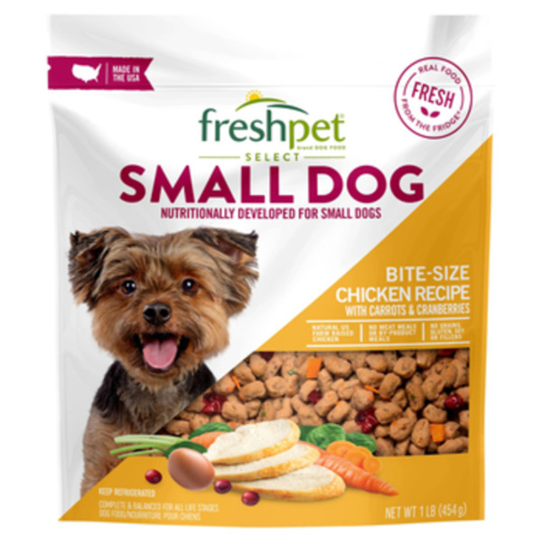 Freshpet Dog Food, Chicken Recipe with Carrots Cranberries, Bite