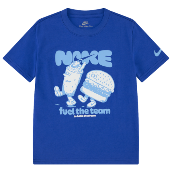 Nike Boys' Preschool Print T-Shirt, 6 - Game Royal/White