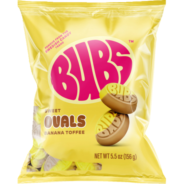 Bubs Swedish Candy Banana Toffee Sweet Ovals Swedish Candy