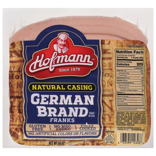 Hofmann Franks, German Brand, Natural Casing Same-Day Delivery or
