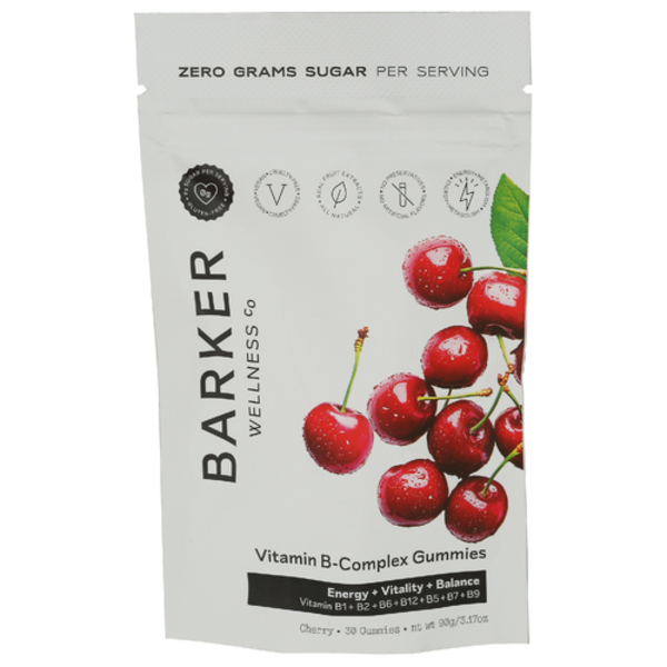 Barker Wellness Co Cherry Vitamin B-Complex Gummies Same-Day