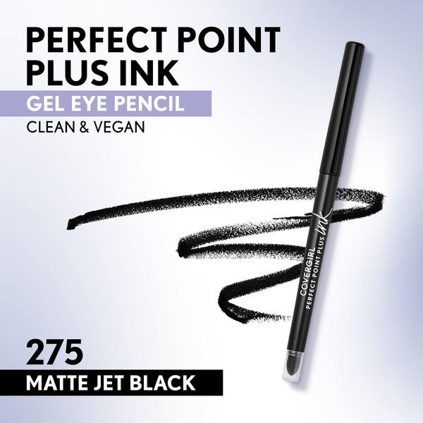COVERGIRL 275 Matte Jet Black Perfect Point Plus Ink Gel Eye Pencil - .009 oz