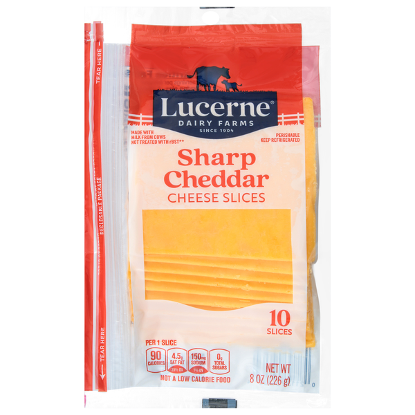 Lucerne Cheese Slices, Sharp Cheddar