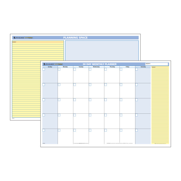 At-A-Glance QuickNotes 30% Recycled 30-Day Erasable & Reversible Wall Planner