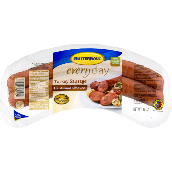 Butterball Everyday Turkey Sausage Hardwood Smoked (13 oz) from Walmart
