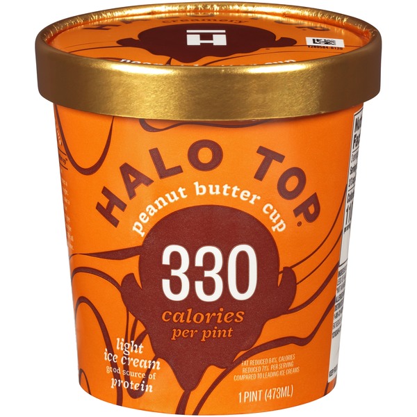 Halo Top Creamery Peanut Butter Cup Light Ice Cream Pint (16 fl oz