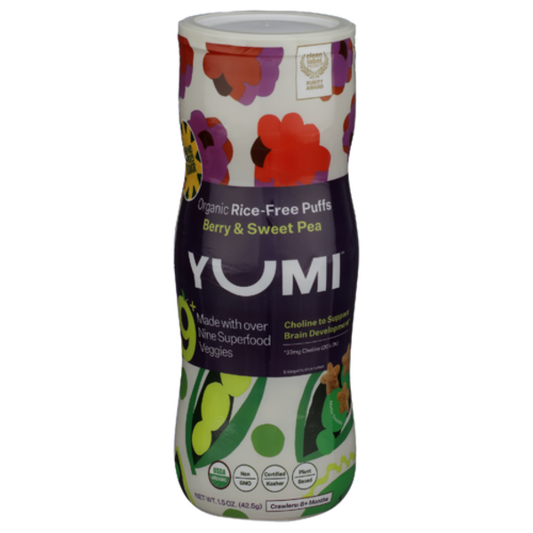 Yumi Organic Sweet Pea Meltable Superfood Veggie Puffs Same-Day