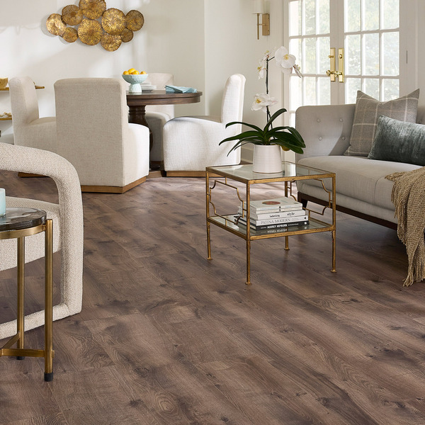 Mohawk Home 12MM Thick 9.4in X 47.2in AC4 Waterproof Surface Laminate Wood Plank Flooring (18.6 sq
