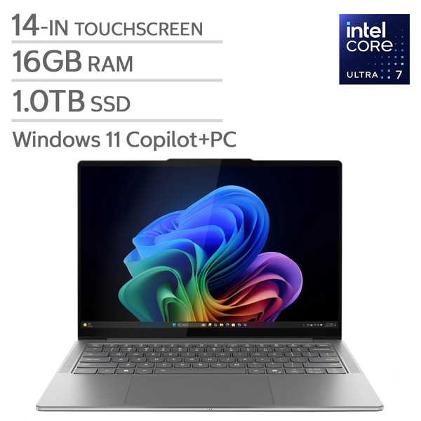 Lenovo Intel Core Ultra 7 16GB RAM, 1TB SSD Slim 7i 14" Touchscreen Laptop