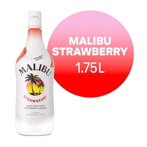 Malibu White Rum with Strawberry Liqueur Same-Day Delivery
