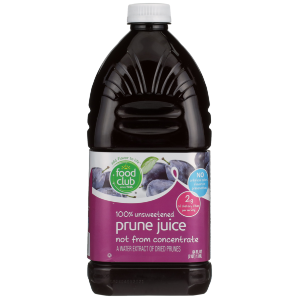 Food Club 100 Unsweetened Prune Juice (64 fl oz) Instacart