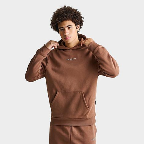 Sonneti Men's London Fleece Pullover Hoodie, M - Cocoa Brown