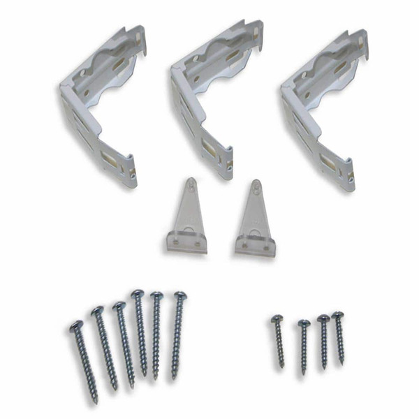 Home Decorators Collection 2 In. Cordless Faux Wood Blind Replacement Bracket Set In White