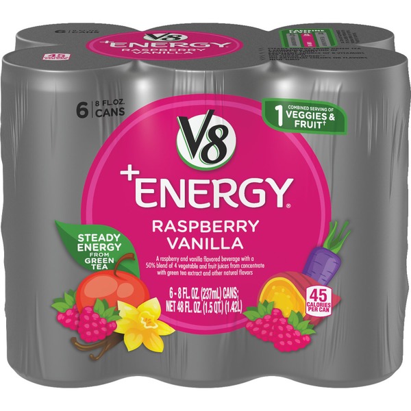V8® Healthy Energy Drink, Natural Energy from Tea, Raspberry