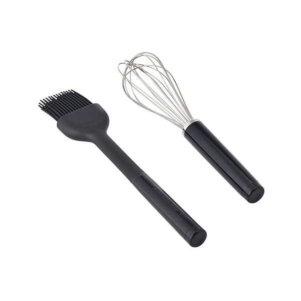 KitchenAid Universal Basting Brush & Whisk 2-Piece Set, 2-1/4 x 6-3/4 x 13 in - Black
