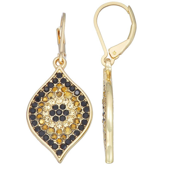 Simply Vera Vera Wang Evil Eye Drop Earrings - Gold Tone & Black