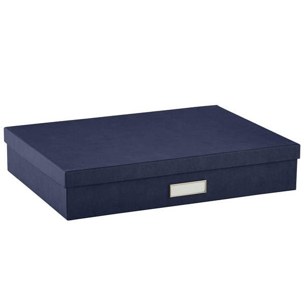 Bigso Box Of Sweden Stockholm Document Box - Navy - 12-1/4" x 17-1/4" x 3-3/8"