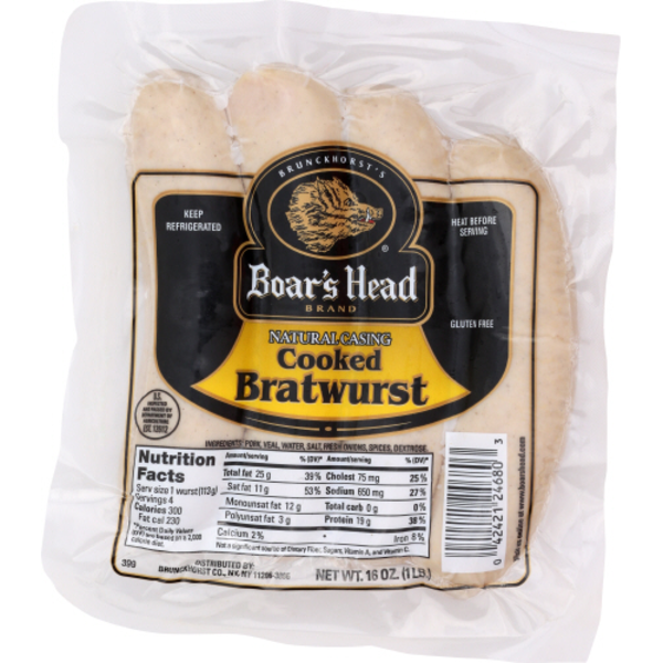 Boar's Head Brand Cooked Bratwurst