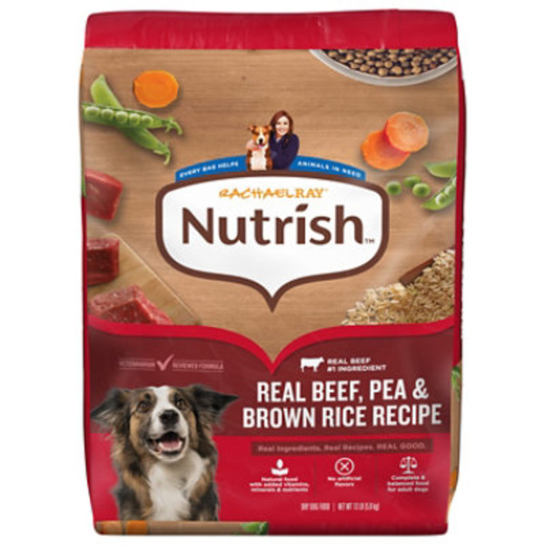 Rachael Ray Nutrish Adult Dry Dog Food Real Beef, Pea & Brown Rice Recipe, 13 lb. Bag