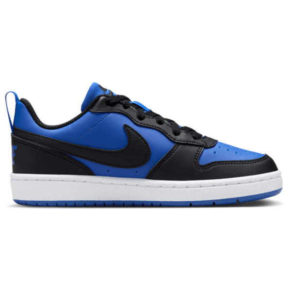 Nike Big Kids' Court Borough Low Recraft Casual Shoes - Game Royal, White & Black