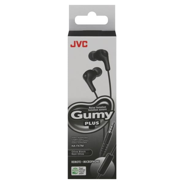 JVC Stereo Headphones, Remote + Microphone, Noise Isolation, Gumy