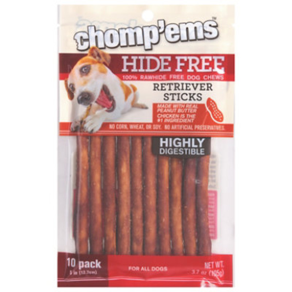 Ruffin' It Dog Chews, Hide Free, Retriever Sticks