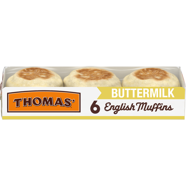 Thomas’ 6 ct, Buttermilk, English Muffins, 13 oz