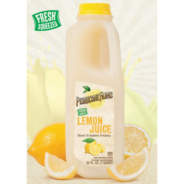 Perricone - Fresh Squeezed Lemon Juice- 1/2 Gallon