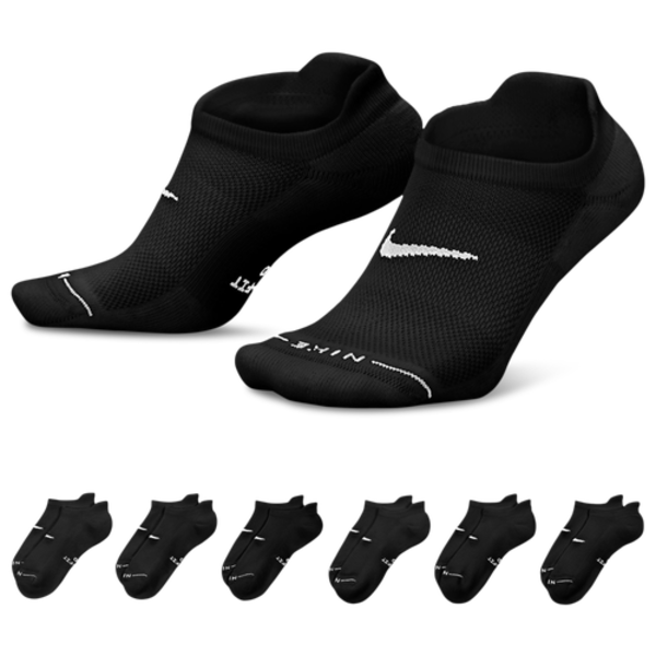 Nike Everyday Elevated No-Show Socks, M - Black