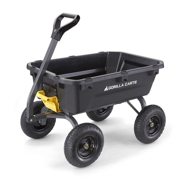 Gorilla Carts Poly Yard Cart - 7 Cubic Fee