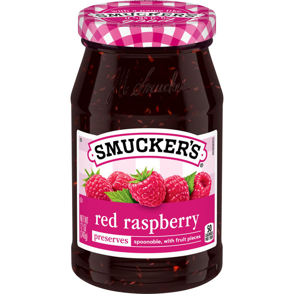 Smucker's Red Raspberry Preserves, 12 Oz. Jar