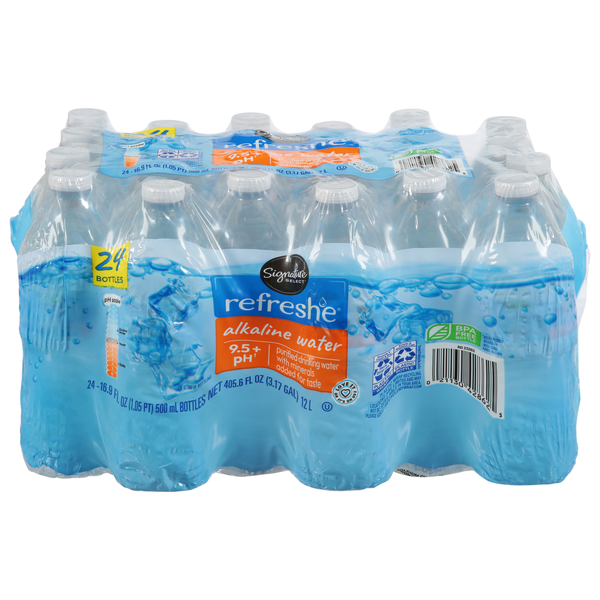 Signature SELECT Alkaline Water, pH 9.5+, 24 Pack