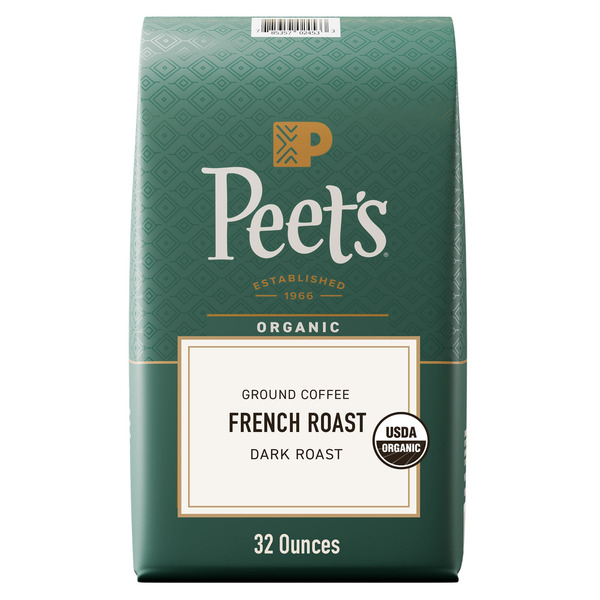 Peet's Organic Dark French Roast Ground Coffee, 32 oz