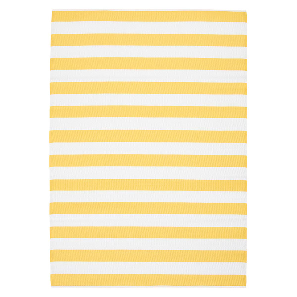 KIRKTON HOUSE Yellow Stripes Reversible Indoor/Outdoor Rug, 5' X 7 ...