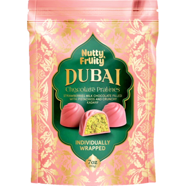 Nutty & Fruity Dubai Strawberry Milk Chocolate Pralines