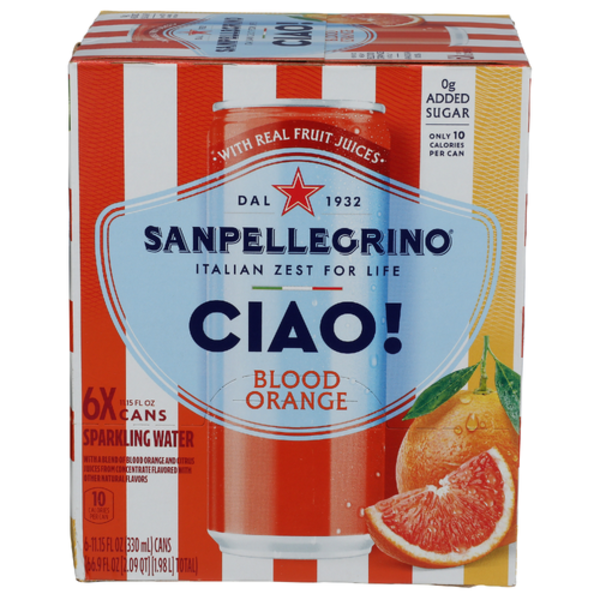 San Pellegrino Ciao Blood Orange Sparkling Water 6 Pack
